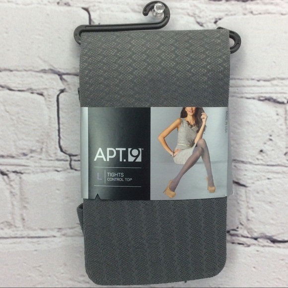 Apt. 9 Control Top Gray Tights Textured Pattern Light Academia Various Sizes NWT - Picture 5 of 6